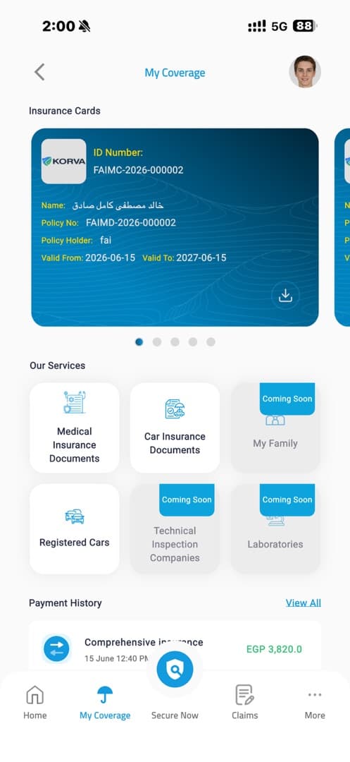 Wathiqty app policies screen